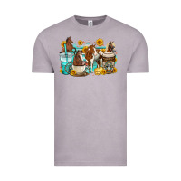 Vintage Zinc horses coffee cups Vintage Tee - OliviaCreatesArt