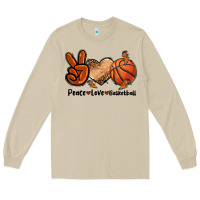 Mushroom Peace Love Basketball Long Sleeve Tee - FaDigitalArtStudio