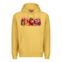 Antique Gold Merry Christmas Premium Hoodie - CowhideDigitalArt