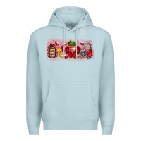 Blue Mist Merry Christmas Premium Hoodie - CowhideDigitalArt