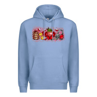 Colony Blue Merry Christmas Premium Hoodie - CowhideDigitalArt
