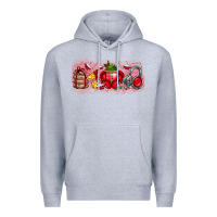 Heather Grey Merry Christmas Premium Hoodie - CowhideDigitalArt