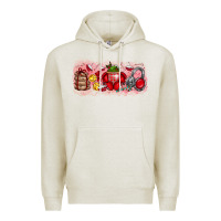 Oatmeal Heather Merry Christmas Premium Hoodie - CowhideDigitalArt