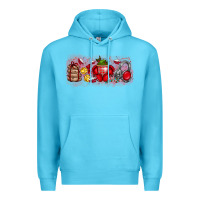 Ocean Blue Merry Christmas Premium Hoodie - CowhideDigitalArt