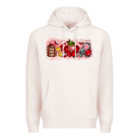 Pale Pink Merry Christmas Premium Hoodie - CowhideDigitalArt