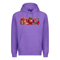 Purple Merry Christmas Premium Hoodie - CowhideDigitalArt