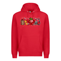 Red Merry Christmas Premium Hoodie - CowhideDigitalArt