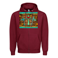 Burgundy crosses tumbler Zipper Hoodie - BarkalooDesign