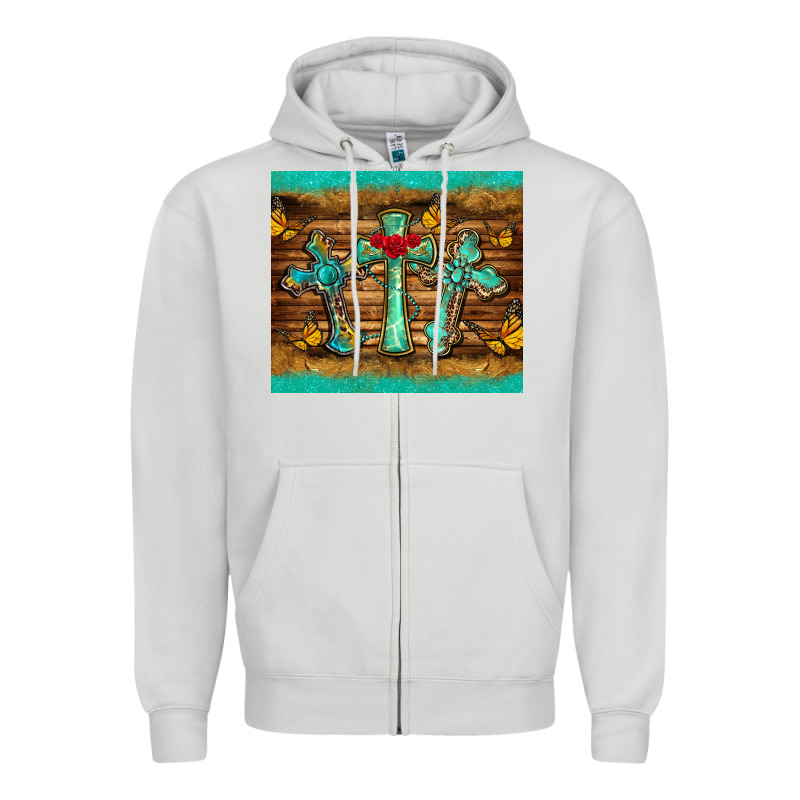 Crosses Tumbler Zipper Hoodie by BarkalooDesign | Teevron