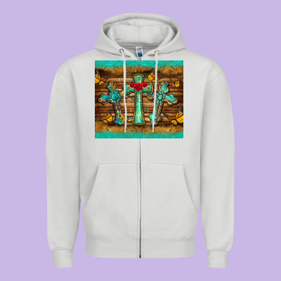 Crosses Tumbler Zipper Hoodie Designed By Barkaloodesign