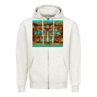 Oatmeal Heather crosses tumbler Zipper Hoodie - BarkalooDesign