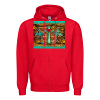 Red crosses tumbler Zipper Hoodie - BarkalooDesign
