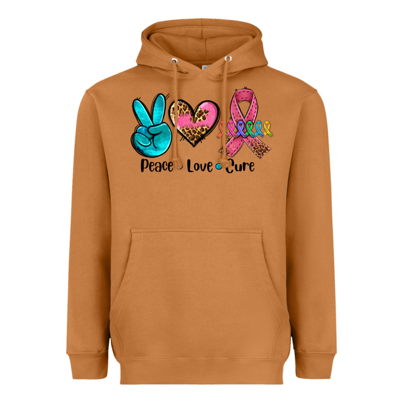 Peace Love  Cure Heavyweight Hoodie by AdoDesignShop | Teevron