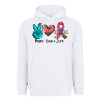 White peace love  cure Heavyweight Hoodie - AdoDesignShop