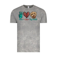 Cloud Rock Peace Love Toy Poodle Vintage Tee - Jasminsmagicworld
