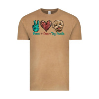 Vintage Camel Peace Love Toy Poodle Vintage Tee - Jasminsmagicworld