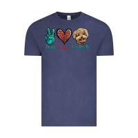 Vintage Denim Peace Love Toy Poodle Vintage Tee - Jasminsmagicworld