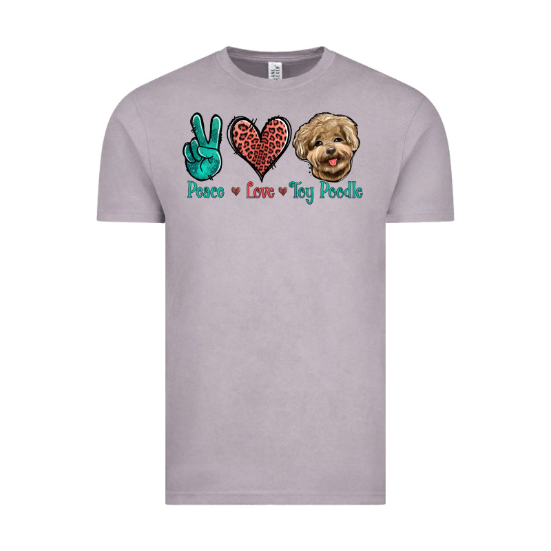Peace Love Toy Poodle Vintage Tee by Jasminsmagicworld | Teevron