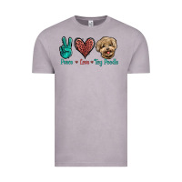 Vintage Zinc Peace Love Toy Poodle Vintage Tee - Jasminsmagicworld