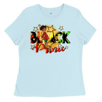Baby Blue black prince Ladies Tee - CowGirlArtShop