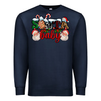 Navy santa baby with santa and christmas tree cake Premium Sweatshirt - AdoDesignShop