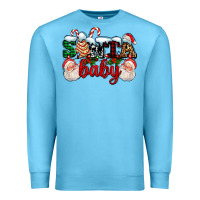 Ocean Blue santa baby with santa and christmas tree cake Premium Sweatshirt - AdoDesignShop