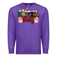 Purple santa baby with santa and christmas tree cake Premium Sweatshirt - AdoDesignShop