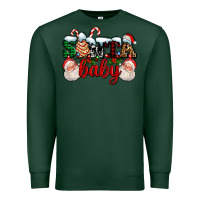 Sports Green santa baby with santa and christmas tree cake Premium Sweatshirt - AdoDesignShop