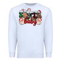 White santa baby with santa and christmas tree cake Premium Sweatshirt - AdoDesignShop