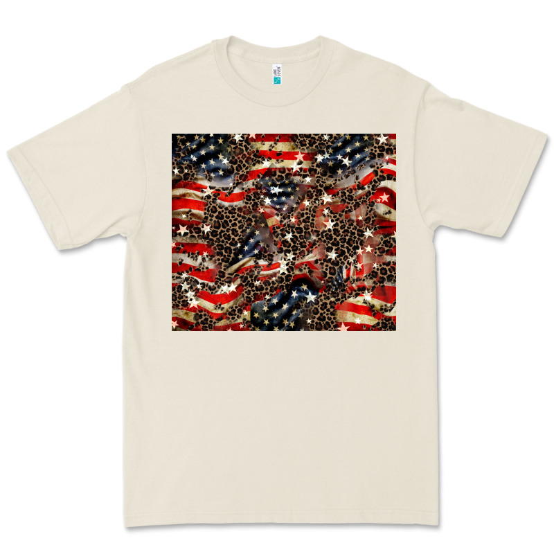 American Flag Leopard Tumbler Premium Tee by HowdyJamesFarm | Teevron