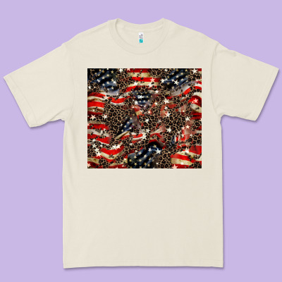 American Flag Leopard Tumbler Premium Tee Designed By Howdyjamesfarm