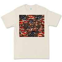 Bone American flag leopard tumbler Premium Tee - HowdyJamesFarm