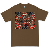 Cacao American flag leopard tumbler Premium Tee - HowdyJamesFarm