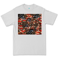 Dove Grey American flag leopard tumbler Premium Tee - HowdyJamesFarm