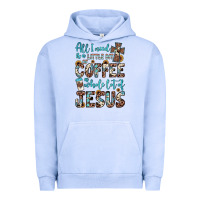 Pigment Grape Ice all i need is a little bit of coffee and o whole lot of jesus Urban Hoodie - JahusDesignShop