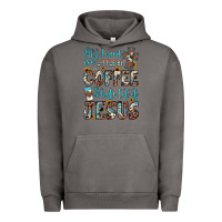Pigment Tornado all i need is a little bit of coffee and o whole lot of jesus Urban Hoodie - JahusDesignShop
