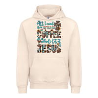 Sandshell all i need is a little bit of coffee and o whole lot of jesus Urban Hoodie - JahusDesignShop