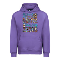 Tulip all i need is a little bit of coffee and o whole lot of jesus Urban Hoodie - JahusDesignShop