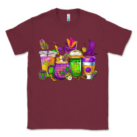 Burgundy mardi gras coffee cups cowgirl Classic Tee - CowGirlArtShop
