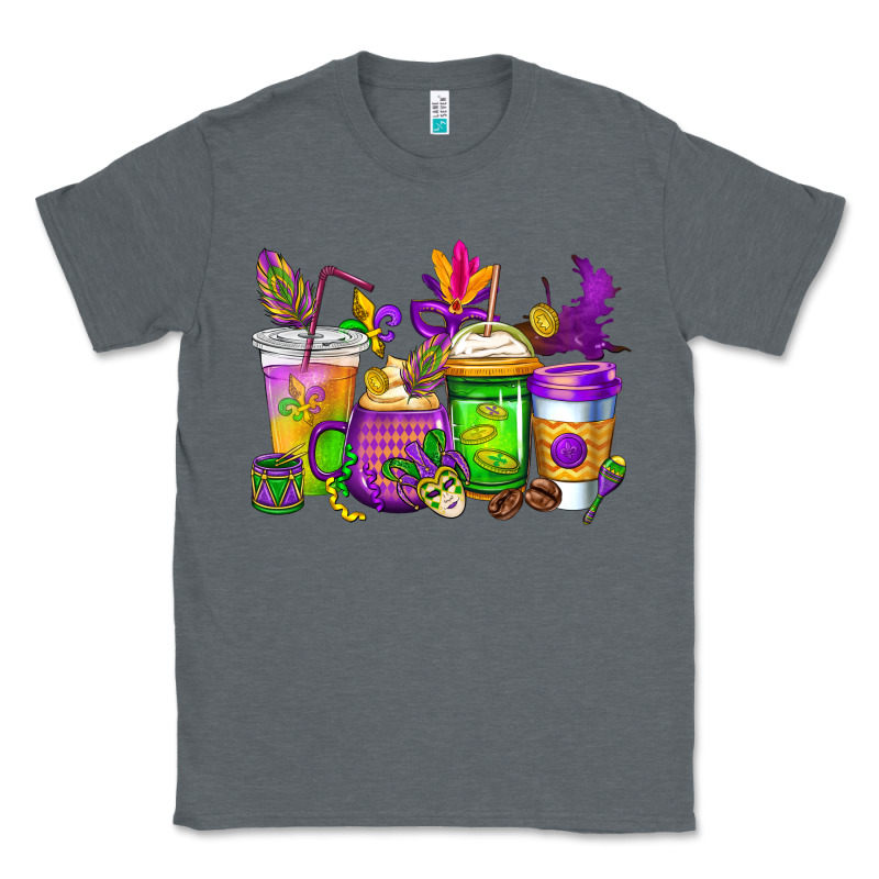 Mardi Gras Coffee Cups Cowgirl Classic Tee by CowGirlArtShop | Teevron
