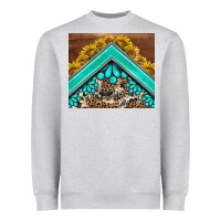 Heather Grey western  sunflower turquise gemstone  tumbler Heavyweight Sweatshirt - BarkalooDesign