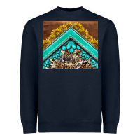 Navy western  sunflower turquise gemstone  tumbler Heavyweight Sweatshirt - BarkalooDesign