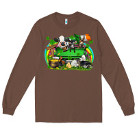 Chestnut St. Patrick's Day farm animal truck Long Sleeve Tee - FaDigitalArtStudio