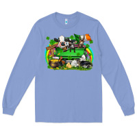 Colony Blue St. Patrick's Day farm animal truck Long Sleeve Tee - FaDigitalArtStudio