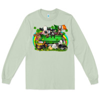 Matcha St. Patrick's Day farm animal truck Long Sleeve Tee - FaDigitalArtStudio