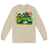 Mushroom St. Patrick's Day farm animal truck Long Sleeve Tee - FaDigitalArtStudio
