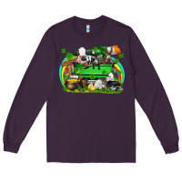 Plum St. Patrick's Day farm animal truck Long Sleeve Tee - FaDigitalArtStudio