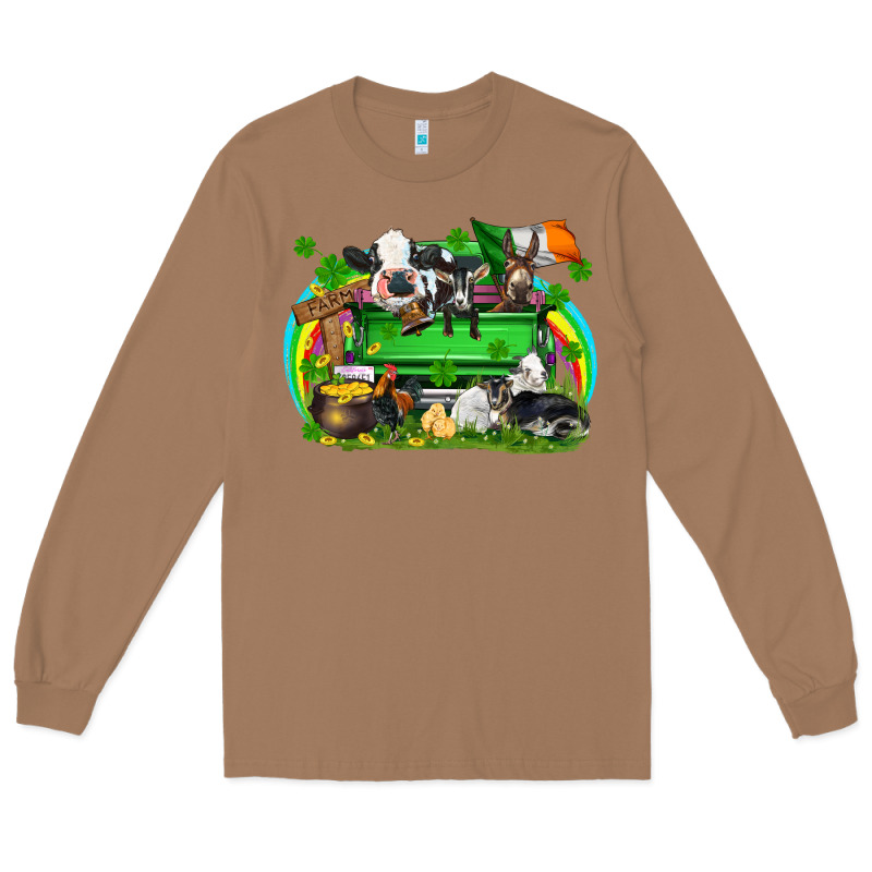 St. Patrick's Day Farm Animal Truck Long Sleeve Tee by FaDigitalArtStudio | Teevron