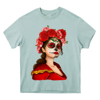 Arona Sugar skull girl Heavy Core Tee - NancyCooperArtShop