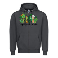 Smoke st. patricks day registered nurse rn Zipper Hoodie - BarkalooDesign